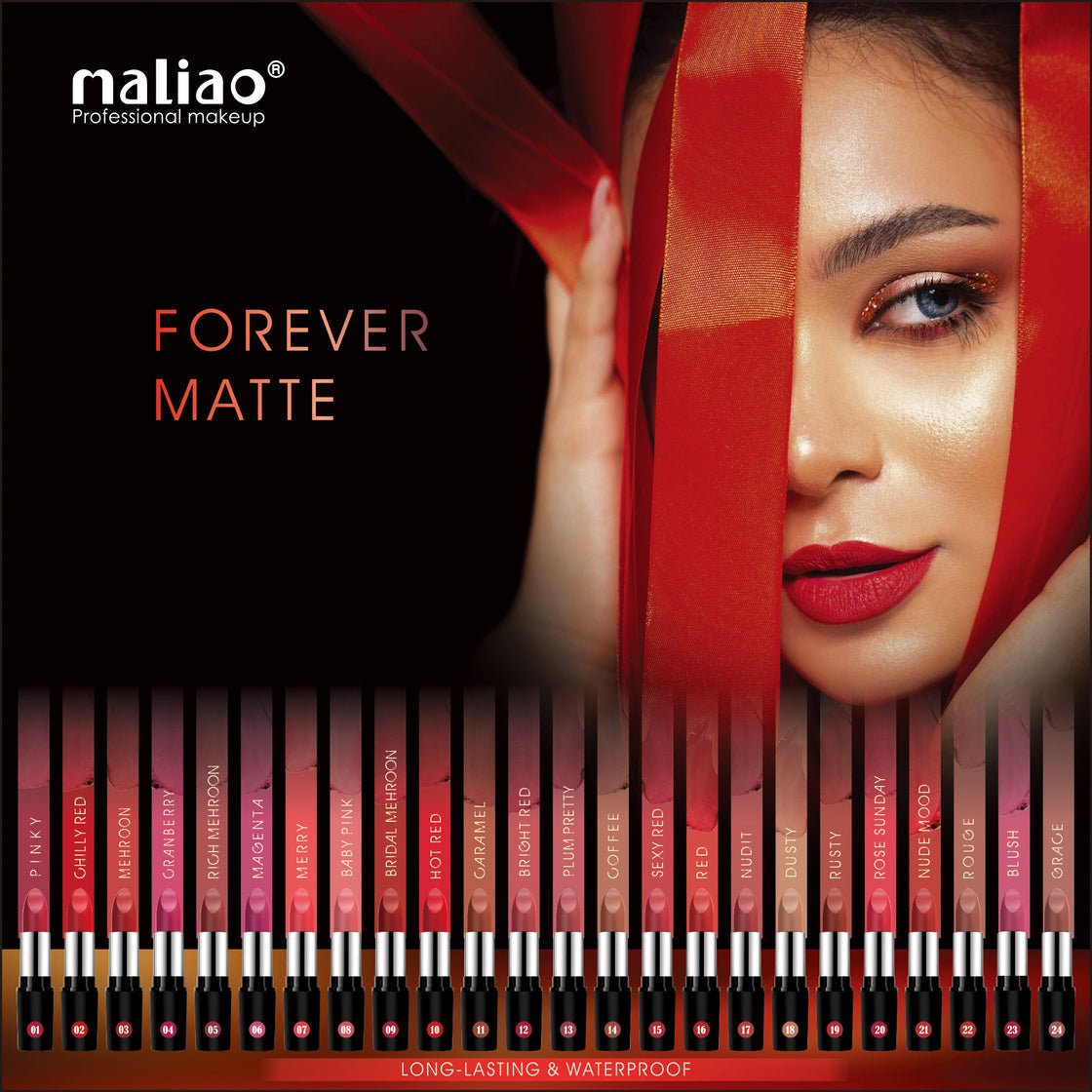 Maliao Forever Matte Lipstick - Waterproof Elegance That Lasts All Day