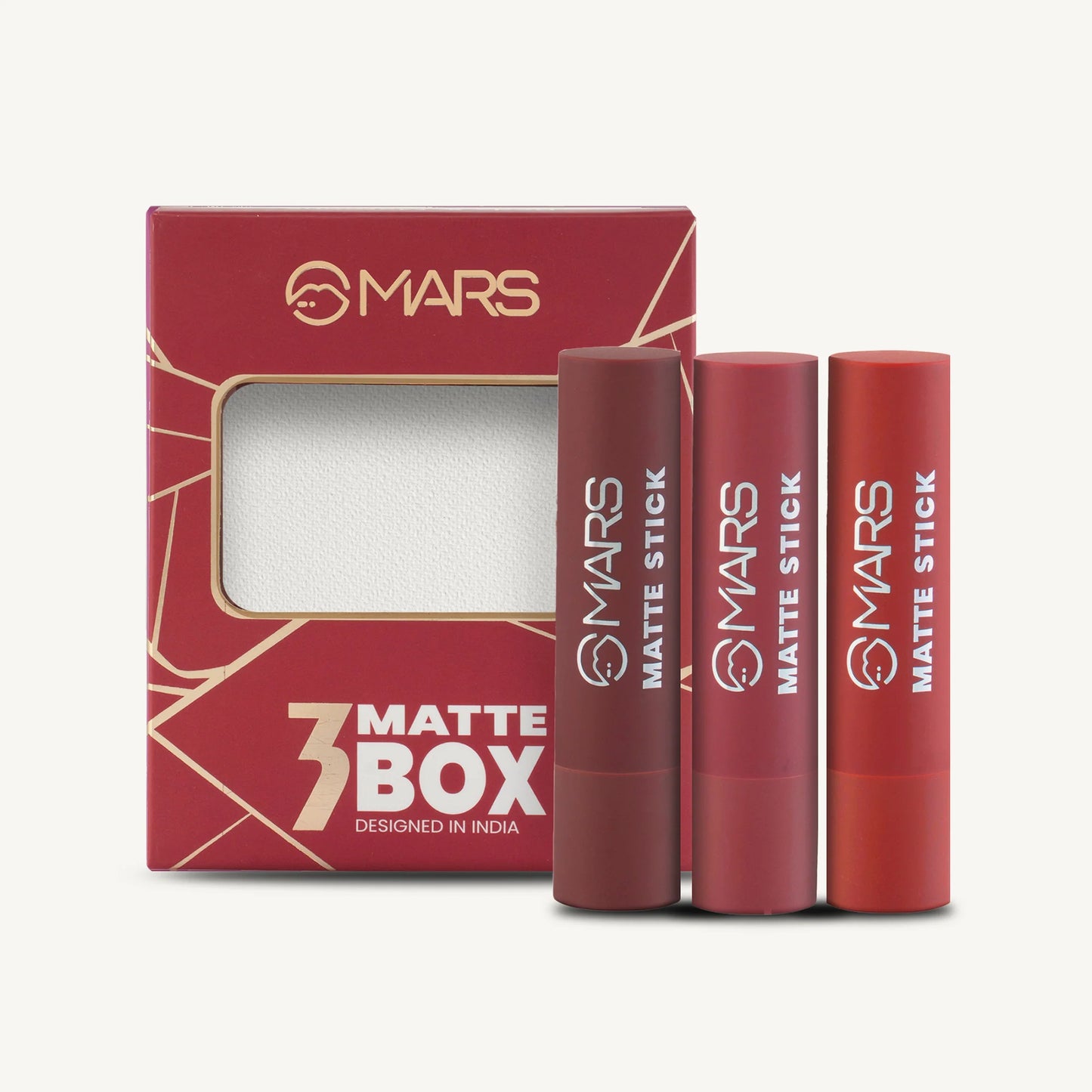 Mars Matte Lipstick set of 3